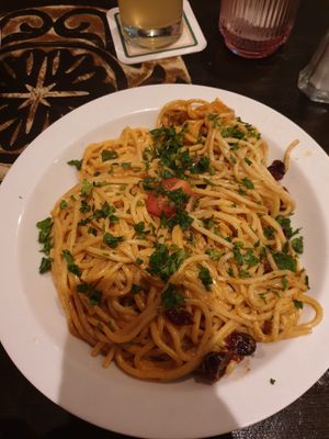 Spaghetti Carbonara at Mathilda Vegan in Munich