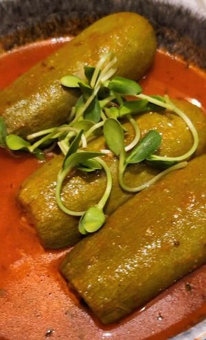 Vegan koussa meché (main course) at Aya Lebanese Restaurant in Kirkland