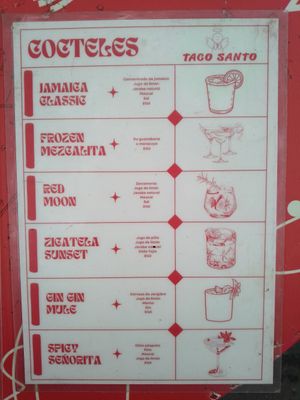 Menu 2/2024 at Taco Santo in Mexico City