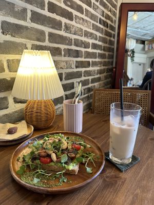 Avocado sandwich with tapenade and nuts  at Cafe Mongsangka - 카페몽상가 in Busan