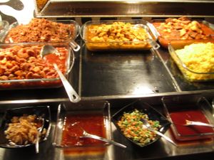 buffet - hot items at Tao in London