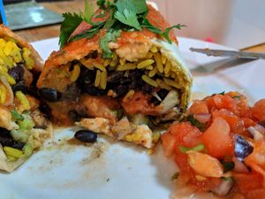 Vegan burrito at Kombuse in Hamburg