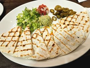 Vegan quesadilla at DXB - Hard Rock Cafe - T3 - B in Dubai