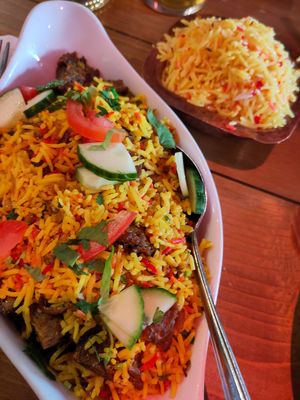 "lamb" Biriyani at Kashmir Indian Restaurant in Christchurch