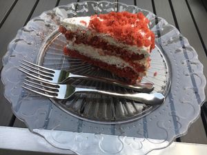 Red velvet cake  at Veganima in Arco