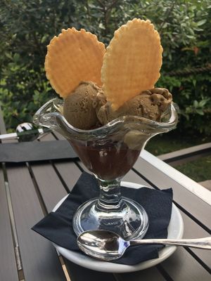 Pistachio & chocolate vegan ice cream  at Veganima in Arco