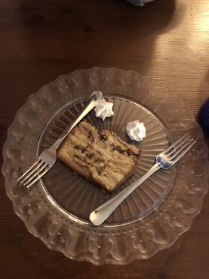 Chocolate coated cake. at Veganima in Arco