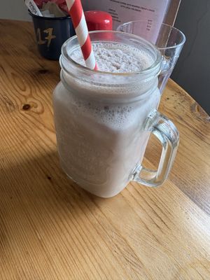 Chocolate milkshake with soya   at The Wild Strawberry in Keswick