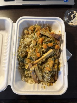 Quinoa with smoked tofu bowl   at Greens and Grains in Voorhees