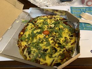 Vegan pizza  at TOTO in Belgrade