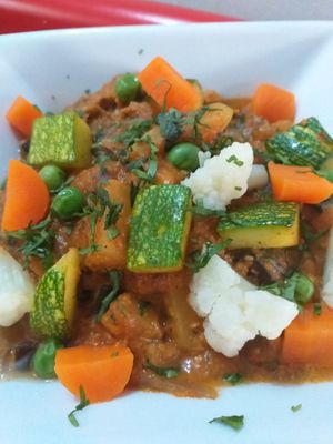 mix vegetable curry at Paulino's Indian Cuisine in Cusco