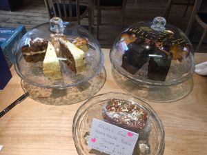 We always have a selection of our delicious cakes. at World Peace Cafe in Manchester