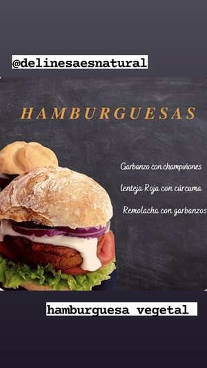 Hamburguesas fantastica de legumbres at Delinesa in Tenerife