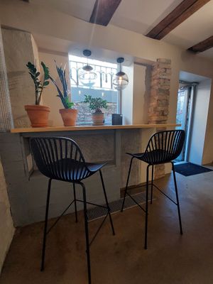 Inside at Booch Cafe in Riga