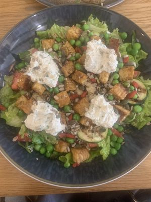 Tempeh salad €13  at Booch Cafe in Riga