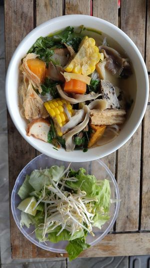 Noodle soup at Quán Chay Hữu Duyên in Da Nang