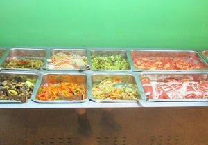 one out of my 3-pic pseudo panorama that really doesn't do justice to Cuenco's buffet... at Cuenco in Mendoza