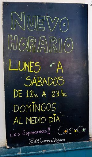 Opening hours  at Cuenco in Mendoza
