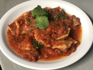 Ravioli de espinaca y tofu al pomodoro 🌱 at Cuenco in Mendoza