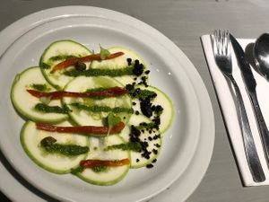 Carpaccio de Zucchini 🌱 at Cuenco in Mendoza