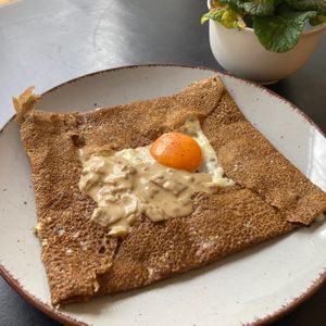 Galette with egg, cheese & porcini  at Planeige  in Berlin