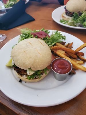 Veggie burger at Twisted Carrot at Twisted Carrot in Plattsburgh