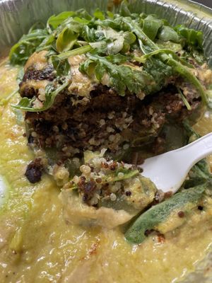 Inside view of the Mexican stuffed pepper  at Twisted Carrot in Plattsburgh