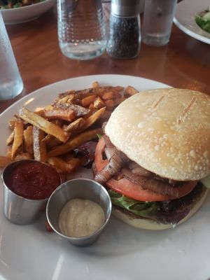 Veggie burger at Twisted Carrot in Plattsburgh