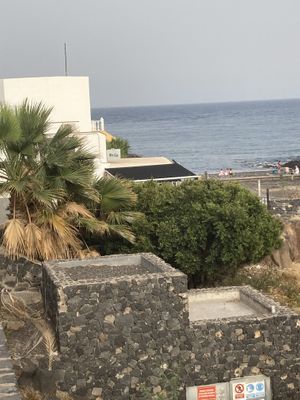 The location nearby the sea   at 70's Cafe in Tenerife