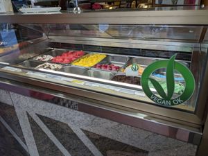Fruit and chocolate vegan flavors at Eiscafé Venezia in Buehl