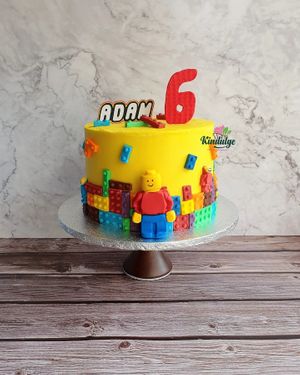 Lego themed cake at Kindulge in South West London