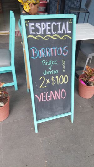 Today's special  at Empathy Vegan Food in Mexico City