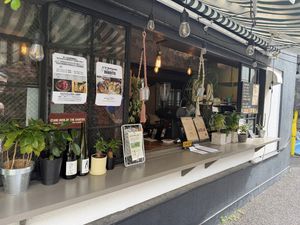 Outside of the shop  at Matilda Coffee & Vegan Bakes in Tokyo