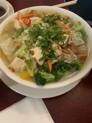 Tofu soup! Yumm   at Le Petit Saigon in Victoria