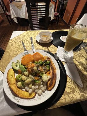 Typically ecuadorian dish made vegan  at La Negra Mala in Quito
