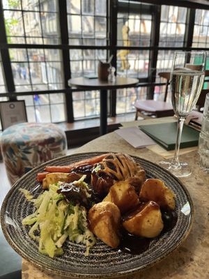 Roast mushroom and cashew nut wellington   at The Plough Inn in Lechlade