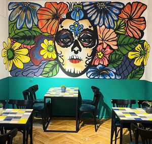 indoor seating at Fiesta at Fiesta in Tbilisi