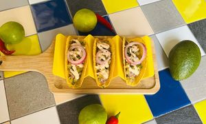 Mushroom Pastor Tacos at Fiesta in Tbilisi