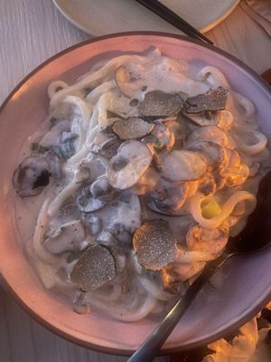 Truffle udon  at Planta Cocina - Marina del Rey in Marina Del Rey