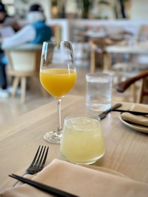 Mimosa and Sake Sangria  at Planta Cocina - Marina del Rey in Marina Del Rey
