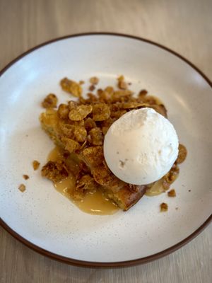 Corn Cake a la mode  at Planta Cocina - Marina del Rey in Marina Del Rey