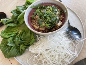 Lettuce wraps with minced mushroom and tofu   at Planta Cocina - Marina del Rey in Marina Del Rey