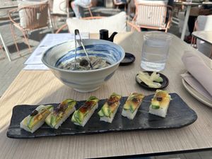 Torched and pressed, Udon noodles at Planta Cocina - Marina del Rey in Marina Del Rey