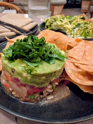 Happy hour pumpkin seed guacamole at Planta Cocina - Marina del Rey in Marina Del Rey