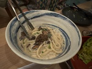 Truffle Udon - a must at Planta Cocina - Marina del Rey in Marina Del Rey