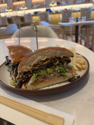 House-made burger   at Planta Cocina - Marina del Rey in Marina Del Rey