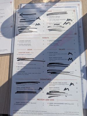 Marked menu at Planta Cocina - Marina del Rey in Marina Del Rey
