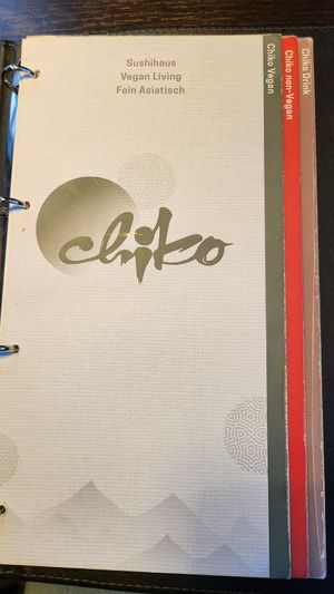 Klar gekennzeichnete Speisekarte at Chiko Restaurant in Reutlingen