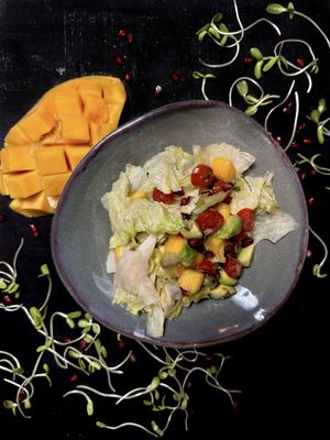 Avocado Mango salad at Nibbana Space in Phuket