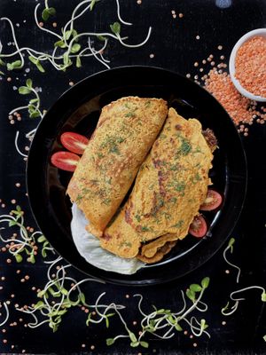 Red Lentil Pancake at Nibbana Space in Phuket